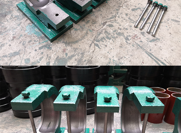 导辊轴承座180孔高扁平插杆式开口球头支架狗头瓦架轴承座铸铁